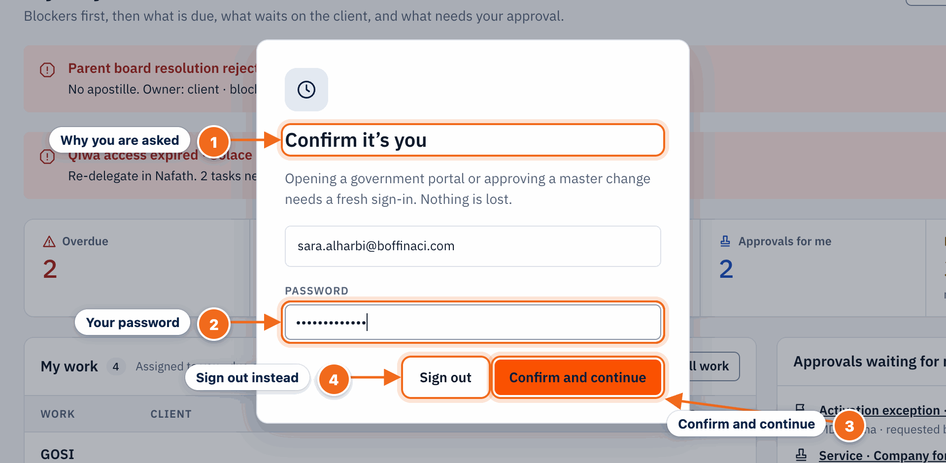 Confirm it's you