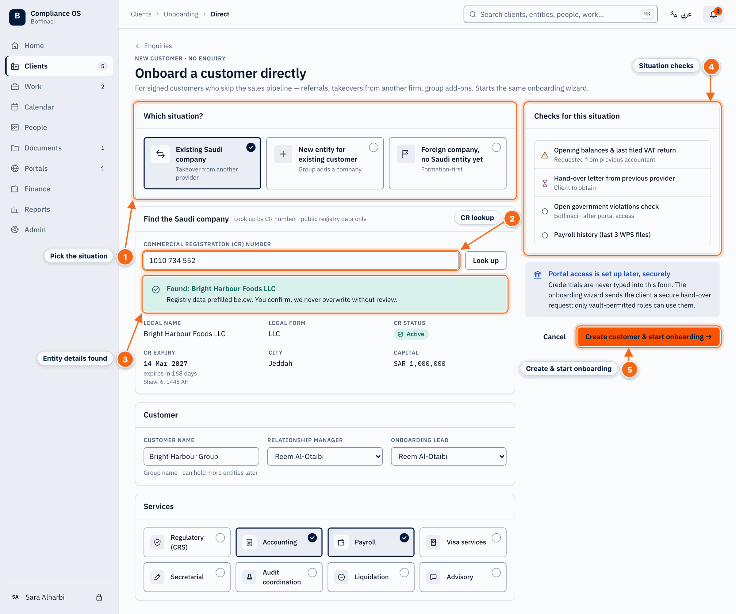 Direct onboarding