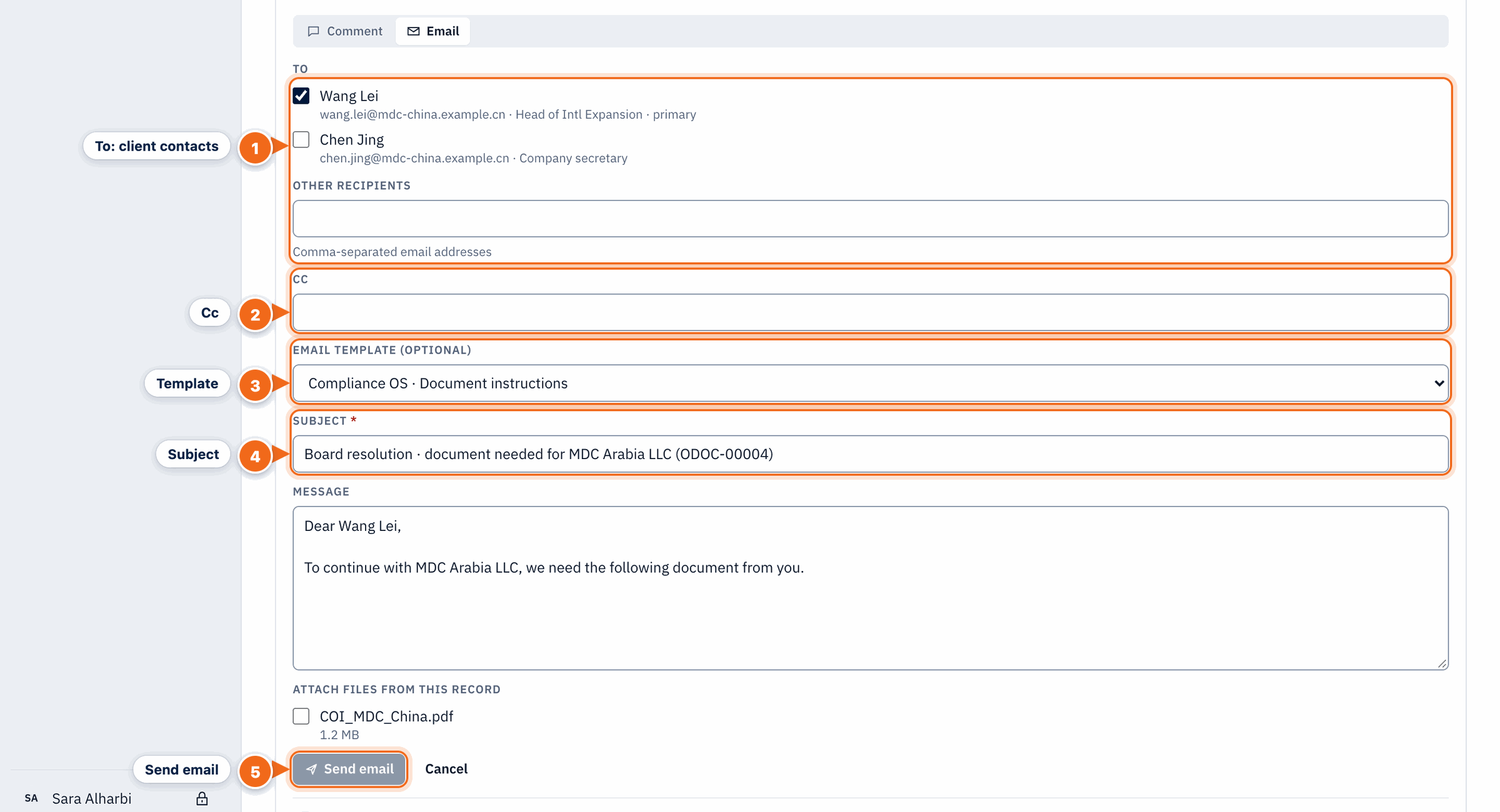 Email composer
