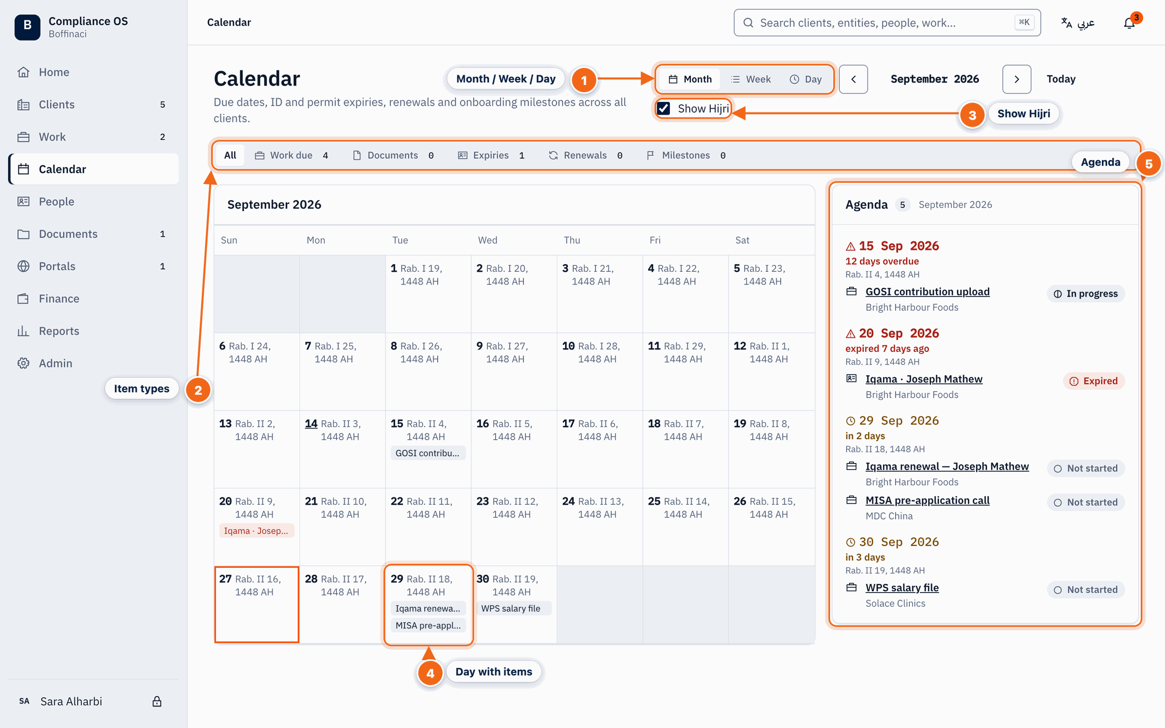 Calendar — month