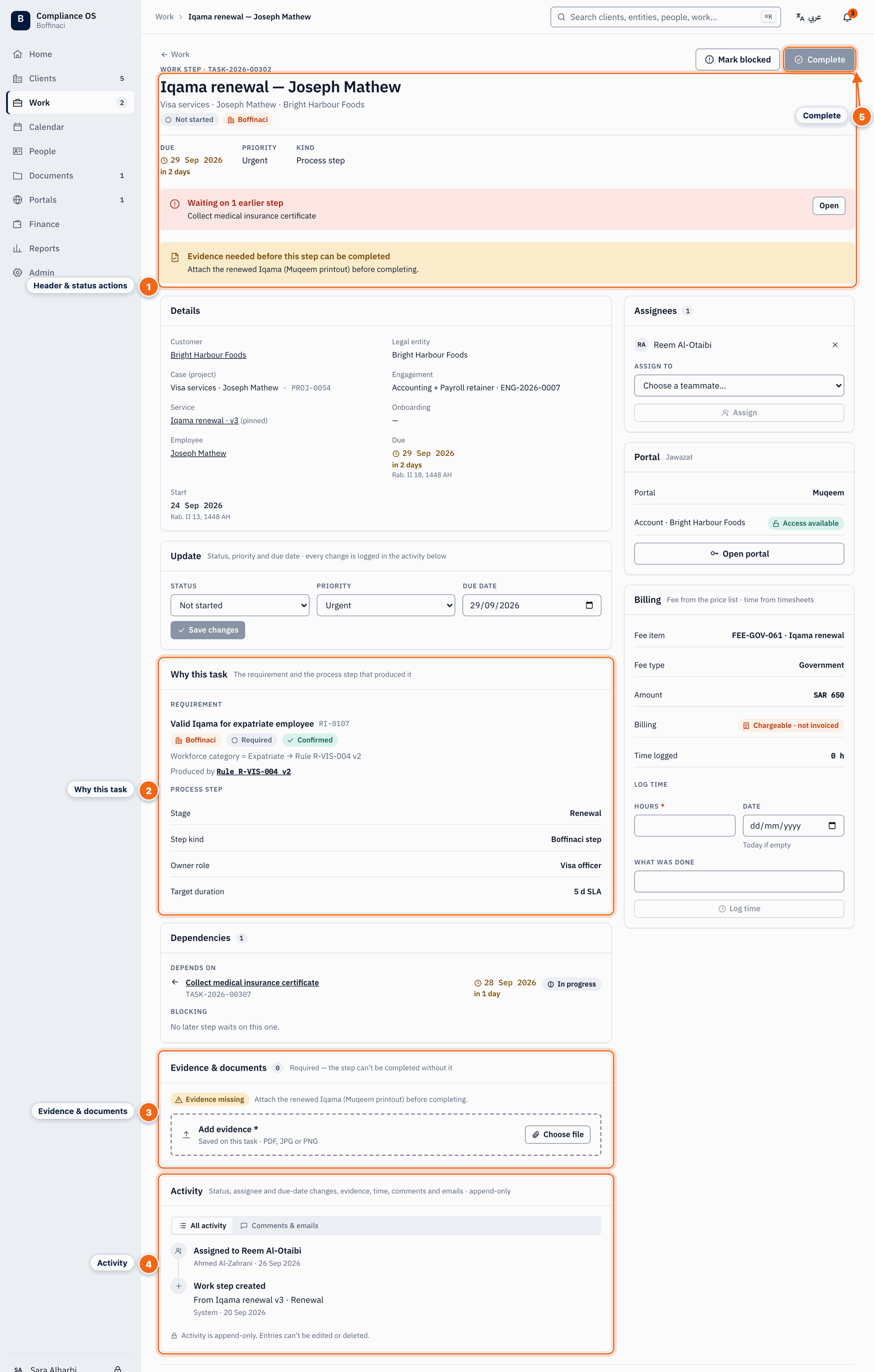 Task page